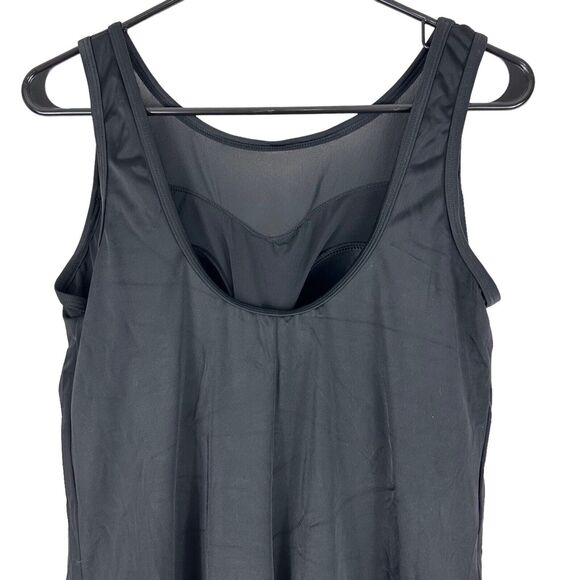 Swimsuits For All Swim Dress Womens Size 14 Solid Black Padded One Piece Modest - Picture 8 of 12